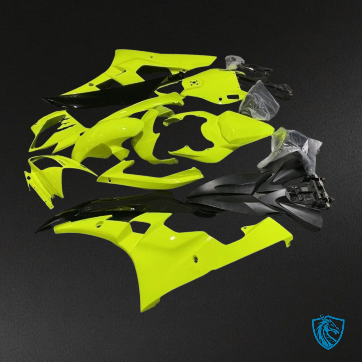 Yamaha YZF R6 (2006-2007) Gloss Yellow & Black Fairings Kit | ABS Bodywork