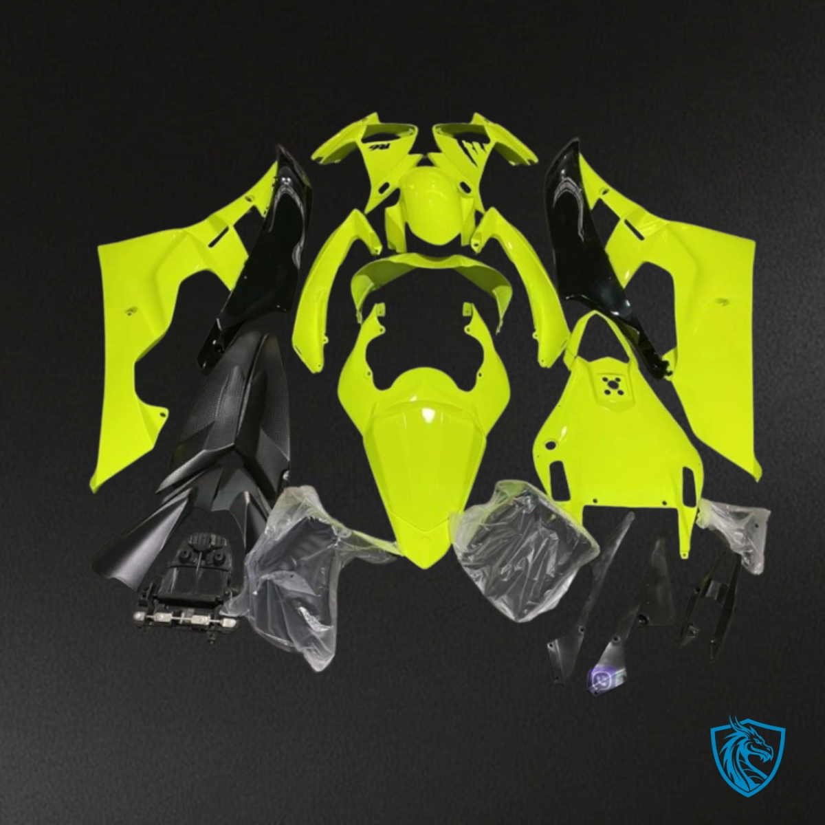 Yamaha YZF R6 (2006-2007) Gloss Yellow & Black Fairings Kit | ABS Bodywork