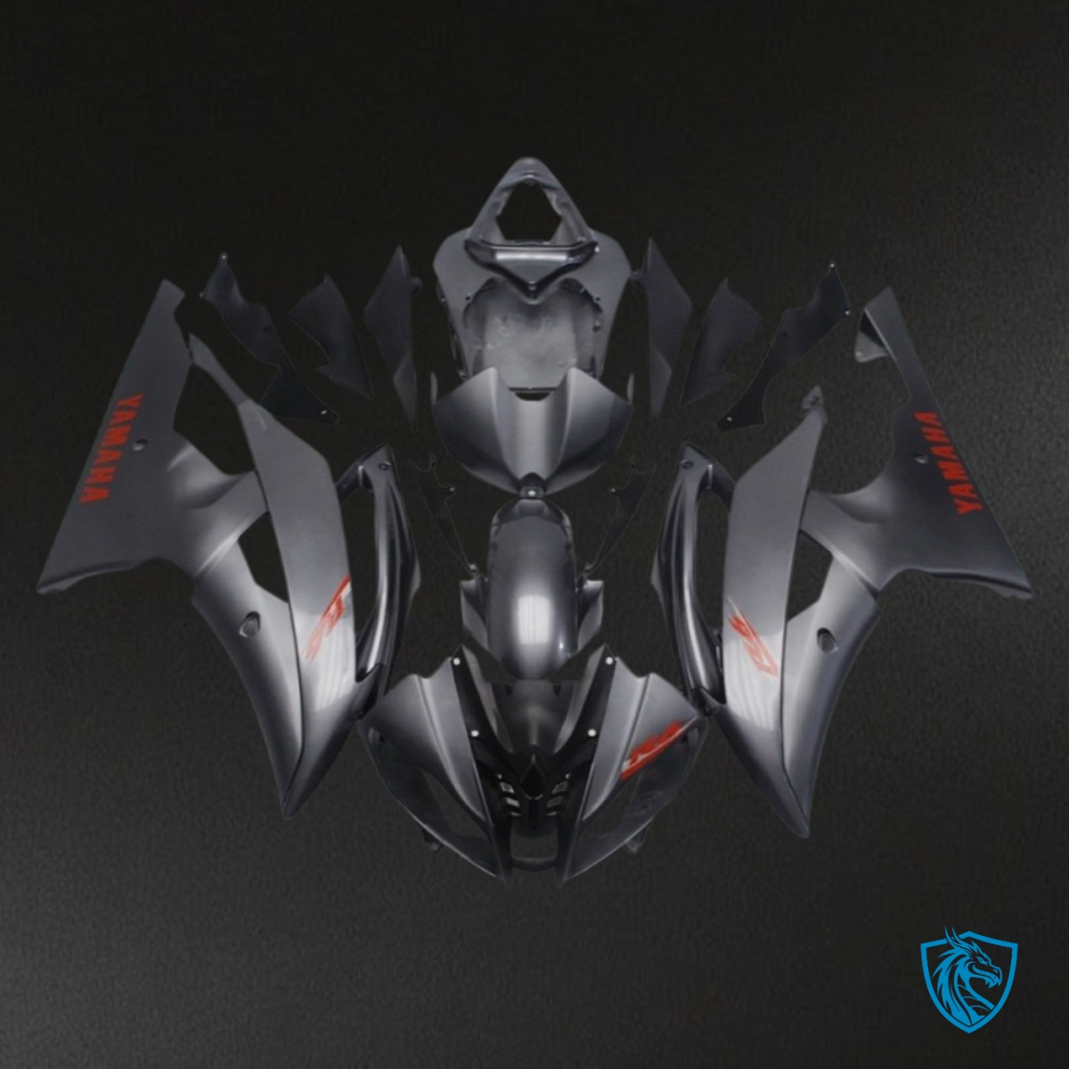 Yamaha YZF R6 (2006-2007) Black & Red Logo Fairing Kit | ABS Bodywork