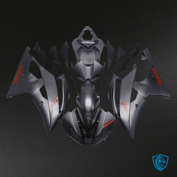 Yamaha YZF R6 (2006-2007) Black & Red Logo Fairing Kit | ABS Bodywork