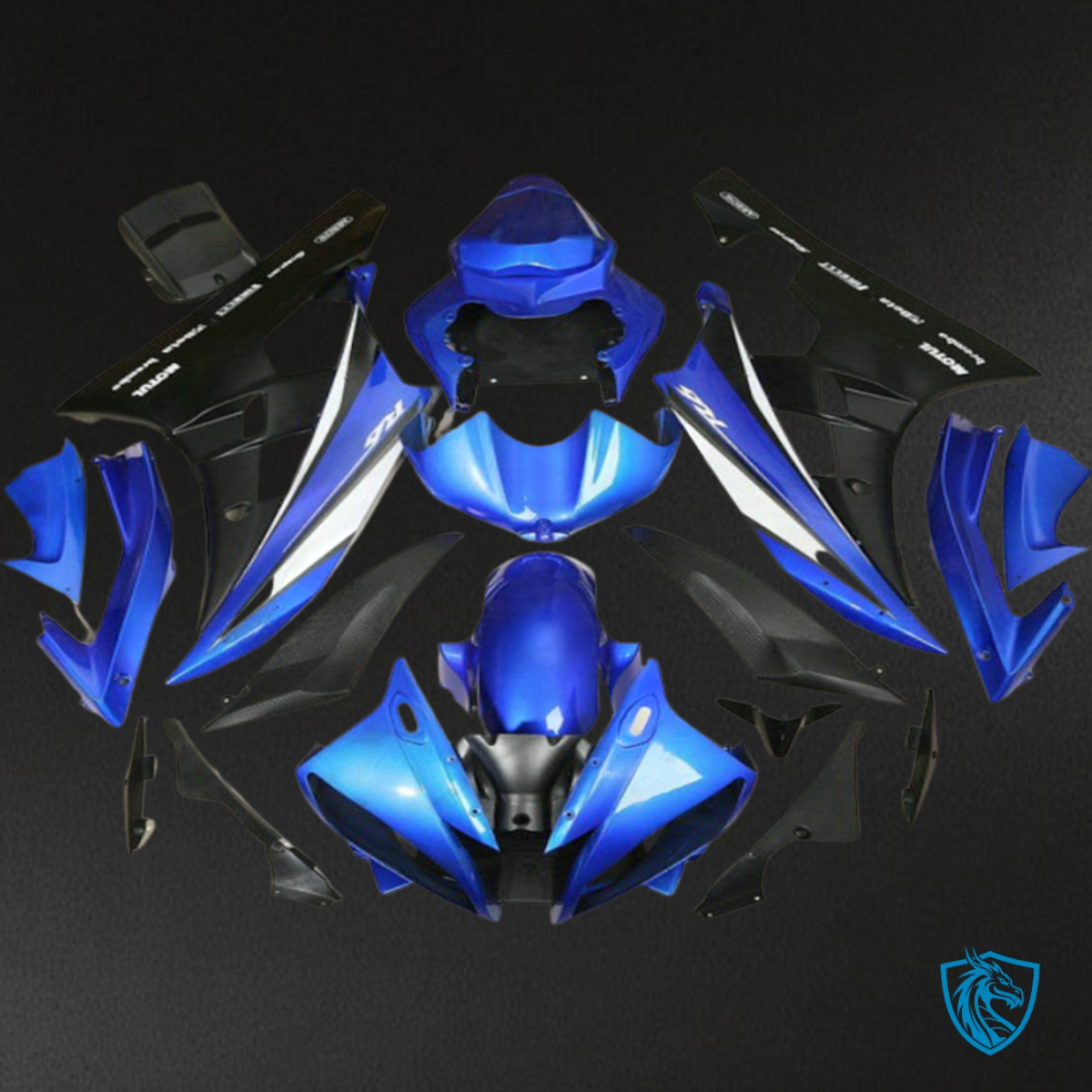 Yamaha YZF R6 (2006-2007) Gloss Blue & Black Matte Fairing Kit | ABS Bodywork