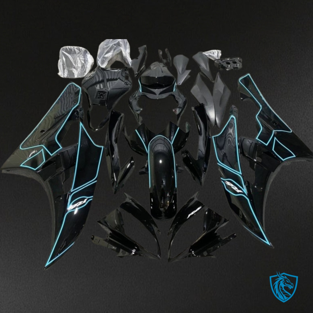Yamaha YZF R6 (2006-2007) Black & Blue - MERGEment Motorcycle Fairings Kit