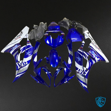 Yamaha YZF R6 (2006-2007) Blue & White Fiat - Custom ABS Fairing Kit
