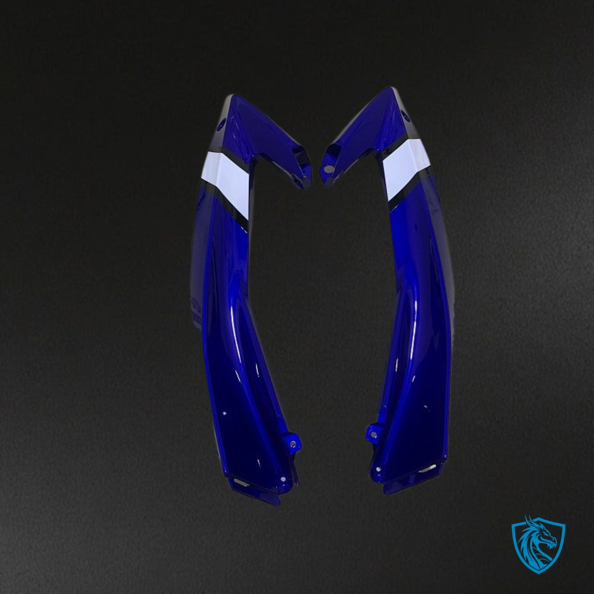 Yamaha YZF R6 (2006-2007) Blue & White Stripe Fairing Kit - Aftermarket ABS Bodywork