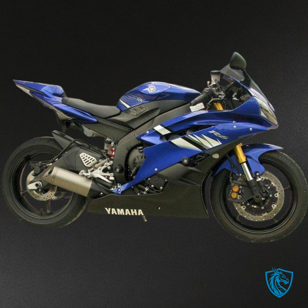 Yamaha YZF R6 (2006-2007) Blue & White Stripe Fairing Kit - Aftermarket ABS Bodywork