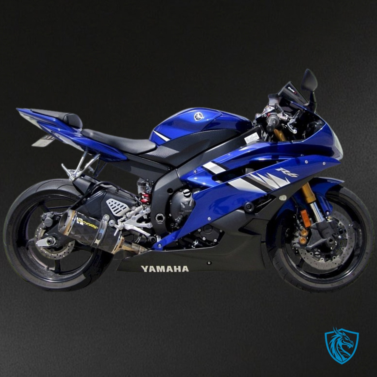 Yamaha YZF R6 (2006-2007) Blue & White Stripe Fairing Kit - Aftermarket ABS Bodywork