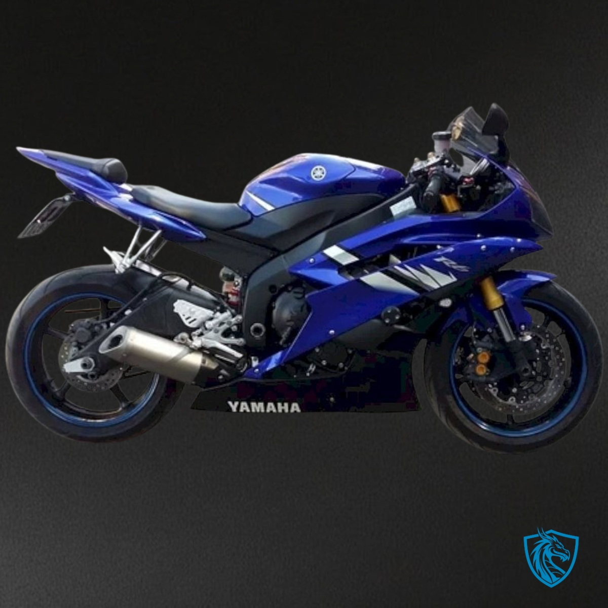 Yamaha YZF R6 (2006-2007) Blue & White Stripe Fairing Kit - Aftermarket ABS Bodywork