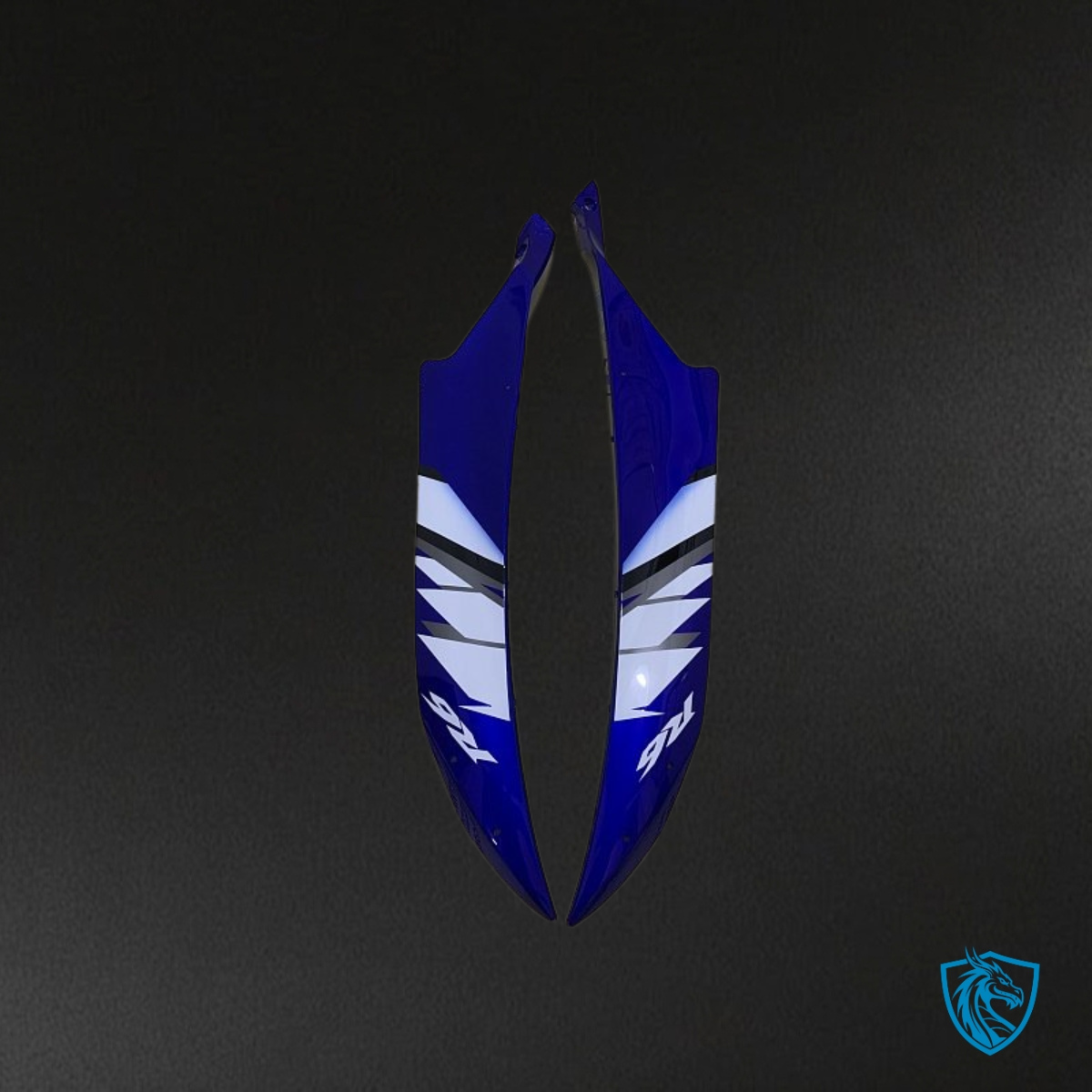 Yamaha YZF R6 (2006-2007) Blue & White Stripe Fairing Kit - Aftermarket ABS Bodywork