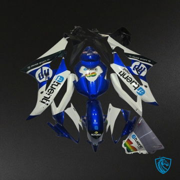 Yamaha YZF R6 (2006-2007) Blue, Black & White with Logos - Custom ABS Fairing Kit