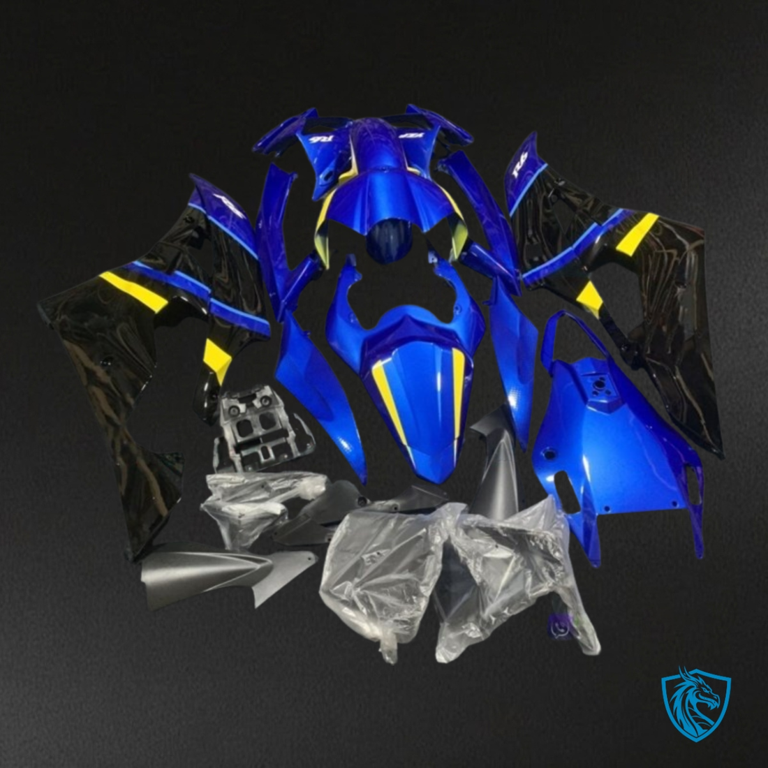 Yamaha YZF R6 (2006-2007) Blue, Black & Yellow Fairing Kit - Aftermarket ABS Bodywork