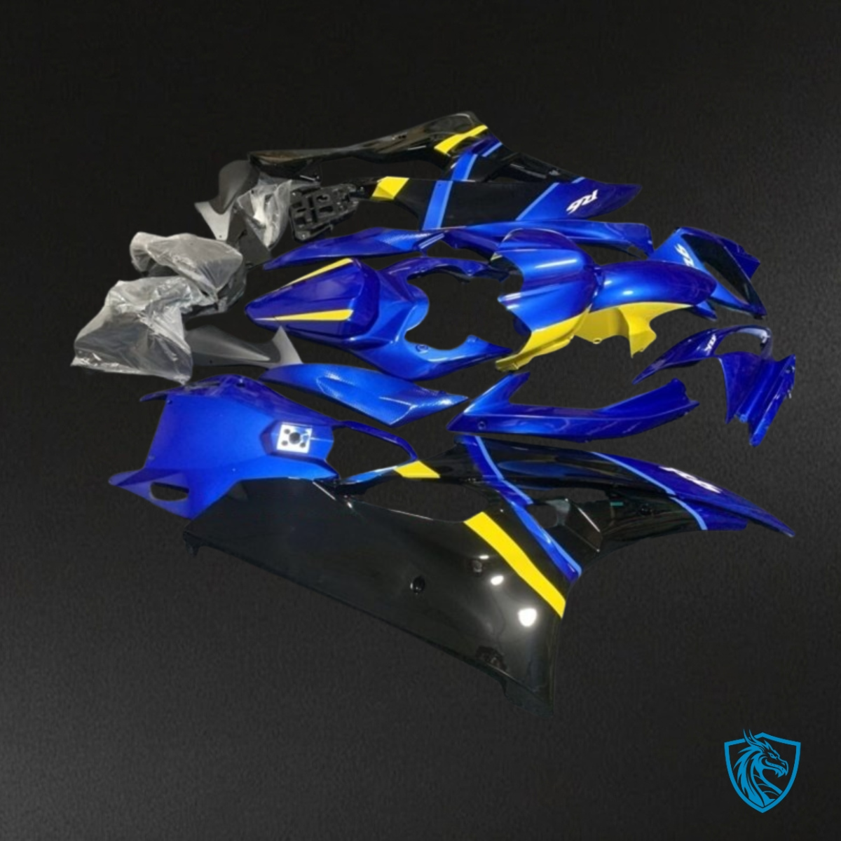 Yamaha YZF R6 (2006-2007) Blue, Black & Yellow Fairing Kit - Aftermarket ABS Bodywork