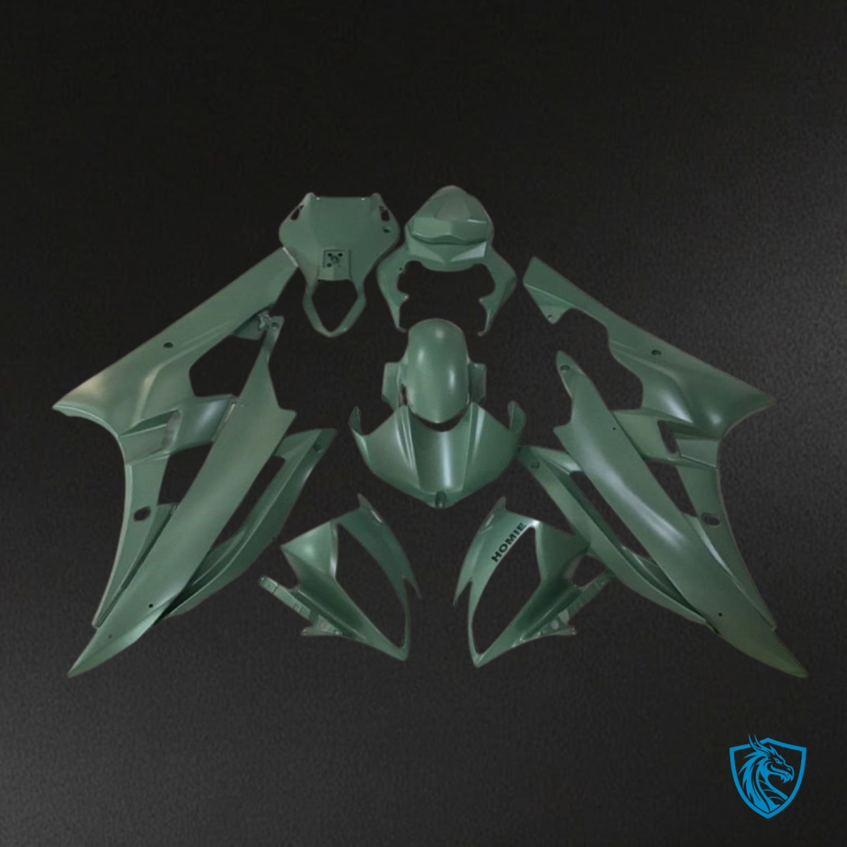 Yamaha YZF R6 (2006-2007) Green No Logo Fairing Kit | ABS Bodywork