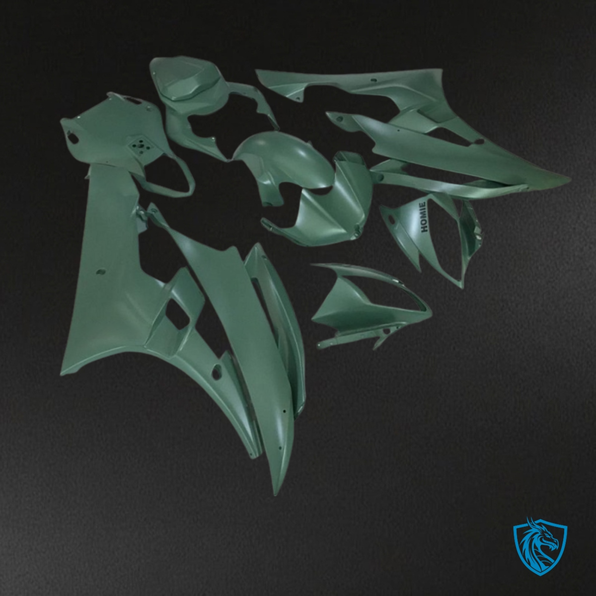 Yamaha YZF R6 (2006-2007) Green No Logo Fairing Kit | ABS Bodywork