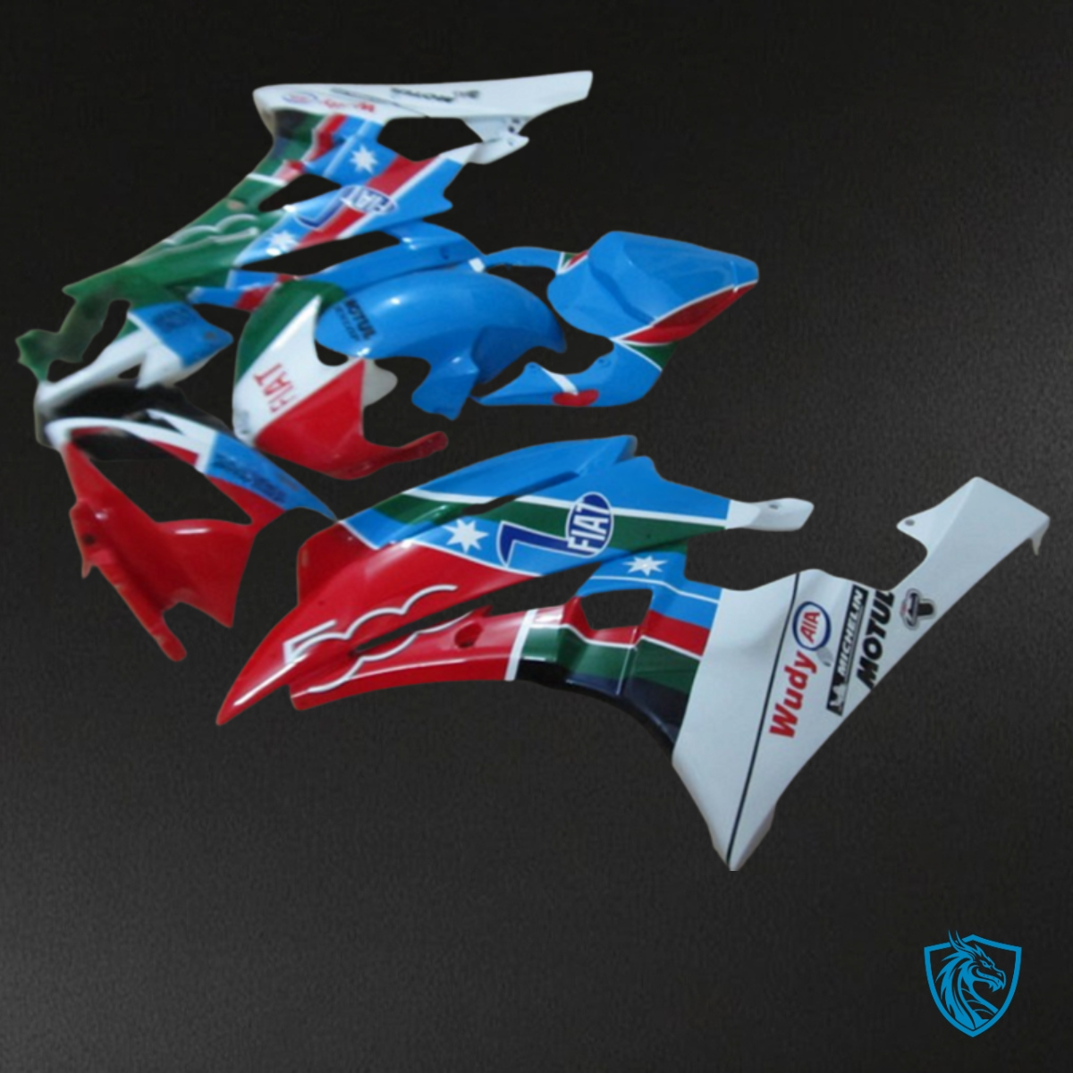 Yamaha YZF R6 (2006-2007) Green, Red, White & Blue - MERGEment Motorcycle Fairings Kit