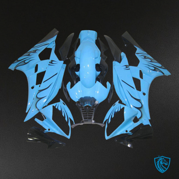 Yamaha YZF R6 (2006-2007) Light Blue & Black Fairing Kit - Aftermarket ABS Bodywork