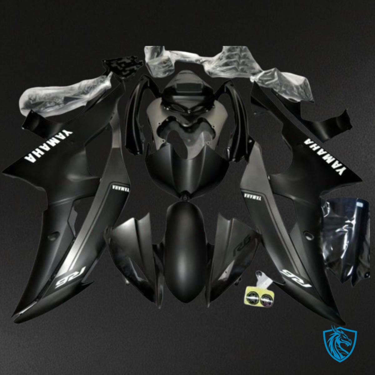 Yamaha YZF R6 (2006-2007) Matte Black Fairings Kit | ABS Bodywork