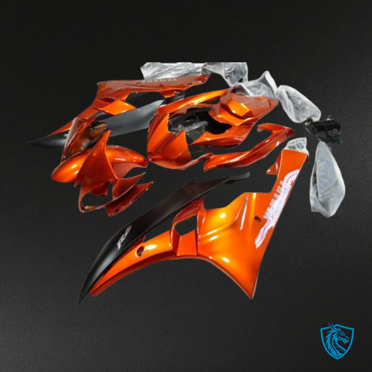 Yamaha YZF R6 (2006-2007) Orange & Black - Custom ABS Fairing Kit