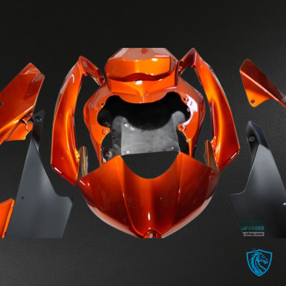 Yamaha YZF R6 (2006-2007) Orange & Black - Custom ABS Fairing Kit