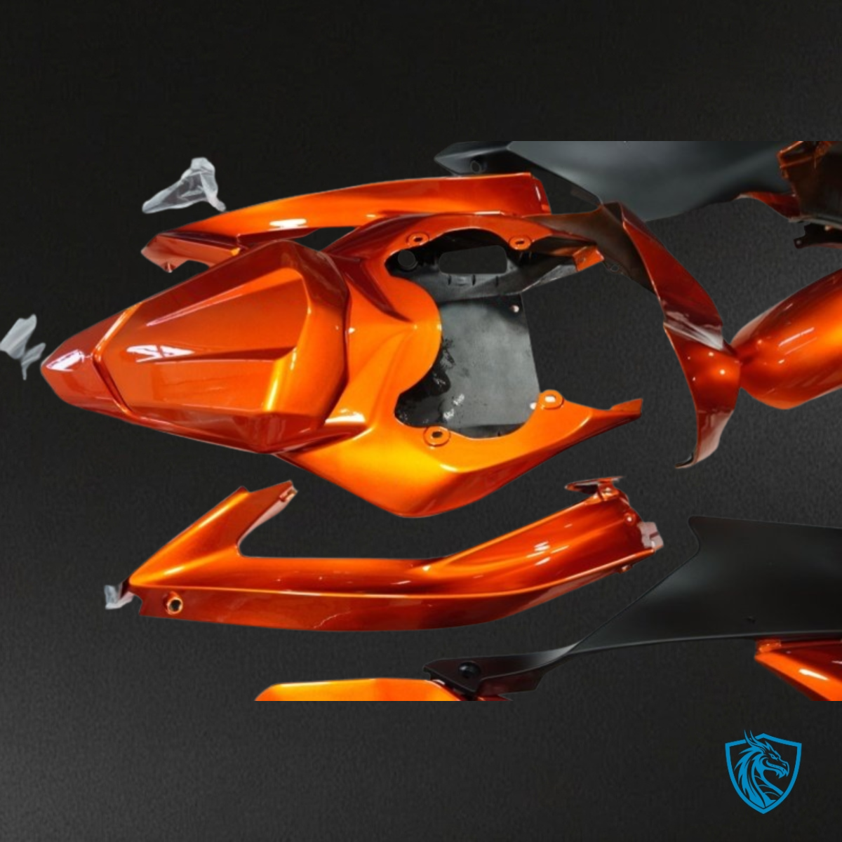 Yamaha YZF R6 (2006-2007) Orange & Black - Custom ABS Fairing Kit