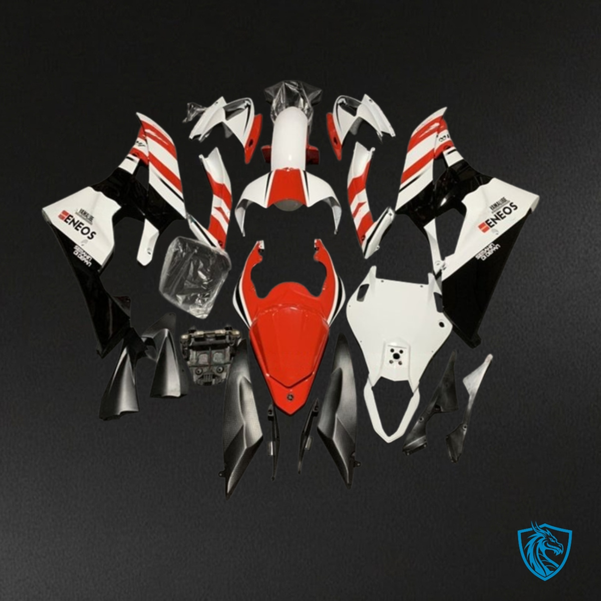 Yamaha YZF R6 (2006-2007) Red, White & Black Stripes Fairings Kit | ABS Bodywork