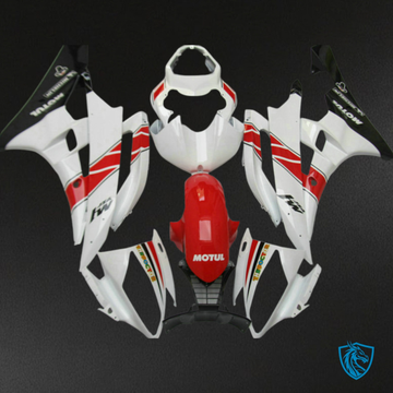 Yamaha YZF R6 (2006-2007) Red, Black & White Fairing Kit - Aftermarket ABS Bodywork