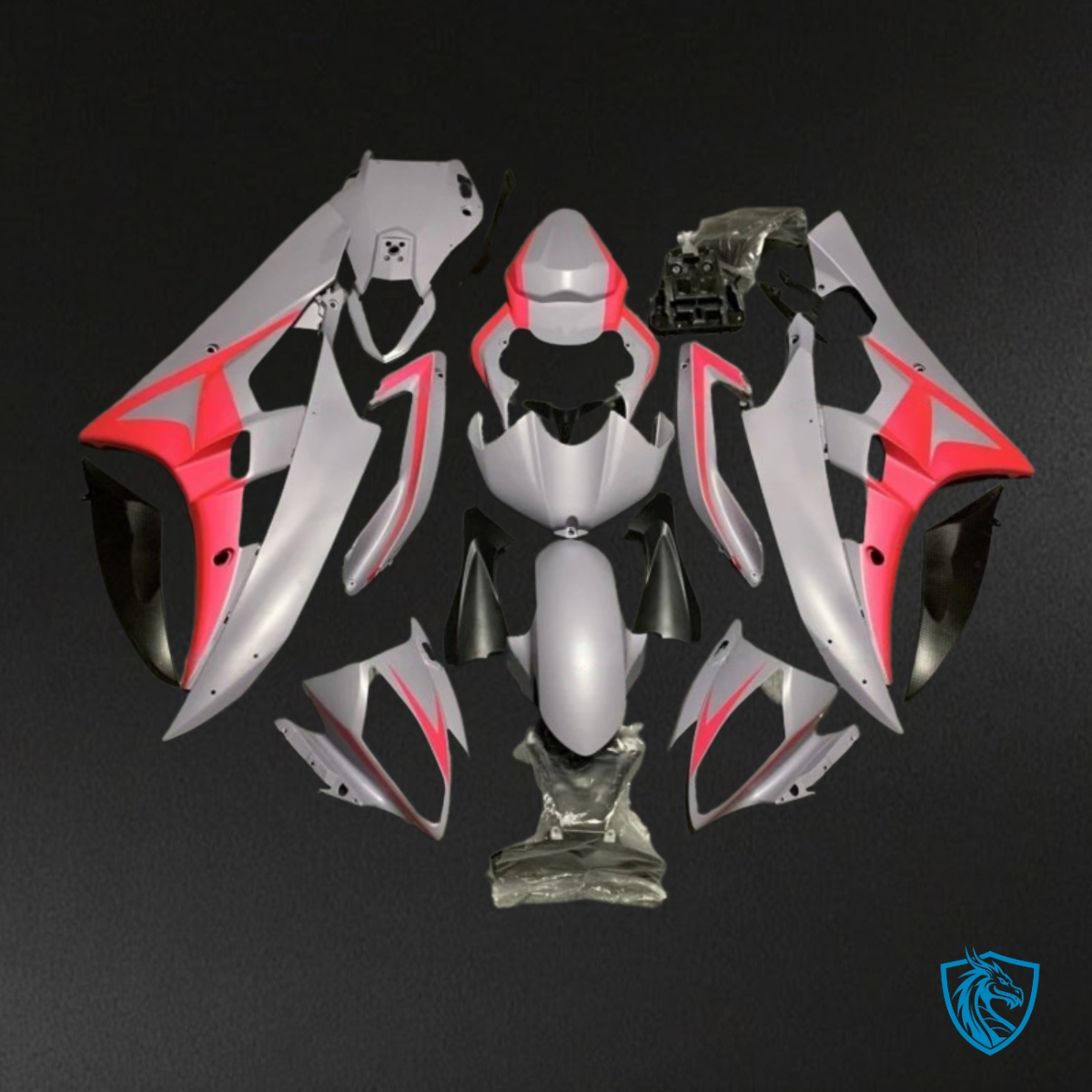 Yamaha YZF R6 (2006-2007) Gray & Red - MERGEment Motorcycle Fairings Kit