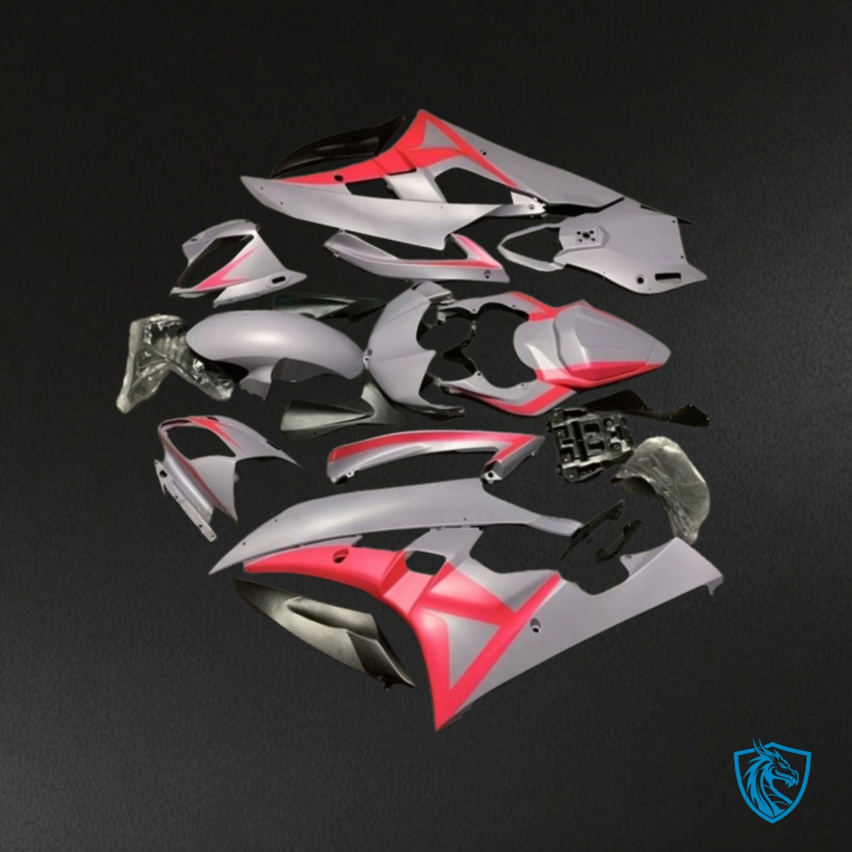 Yamaha YZF R6 (2006-2007) Gray & Red - MERGEment Motorcycle Fairings Kit