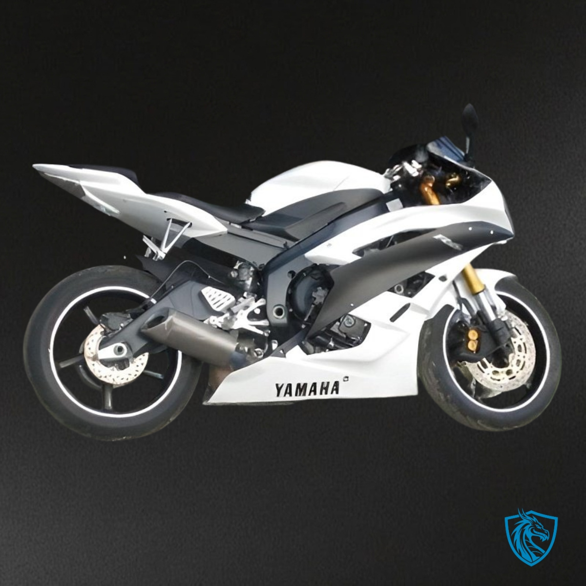 Yamaha YZF R6 (2006-2007) White & Matte Black Fairing Kit - Aftermarket ABS Bodywork