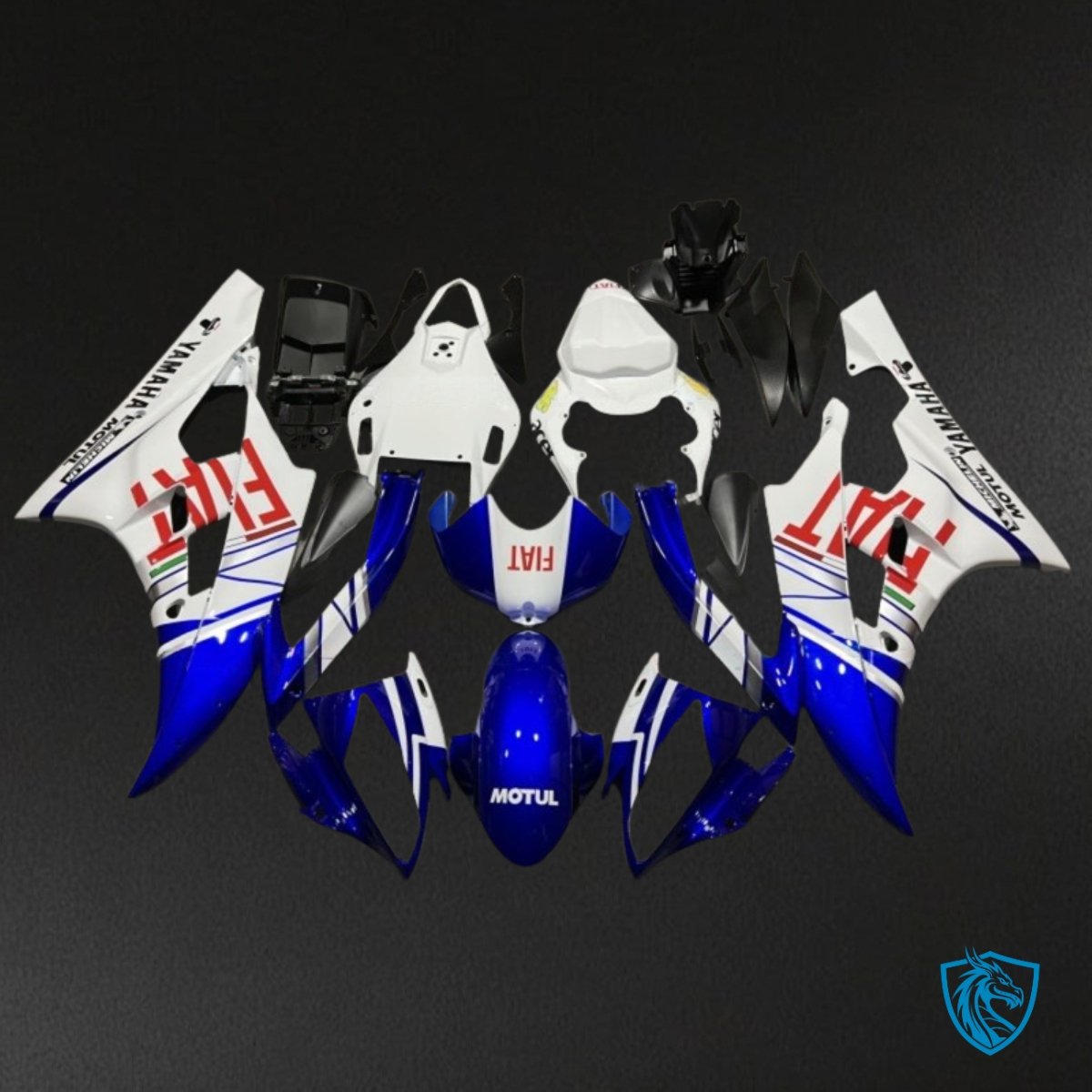 Yamaha YZF R6 (2006-2007) White & Blue Fairing Kit - Aftermarket ABS Bodywork
