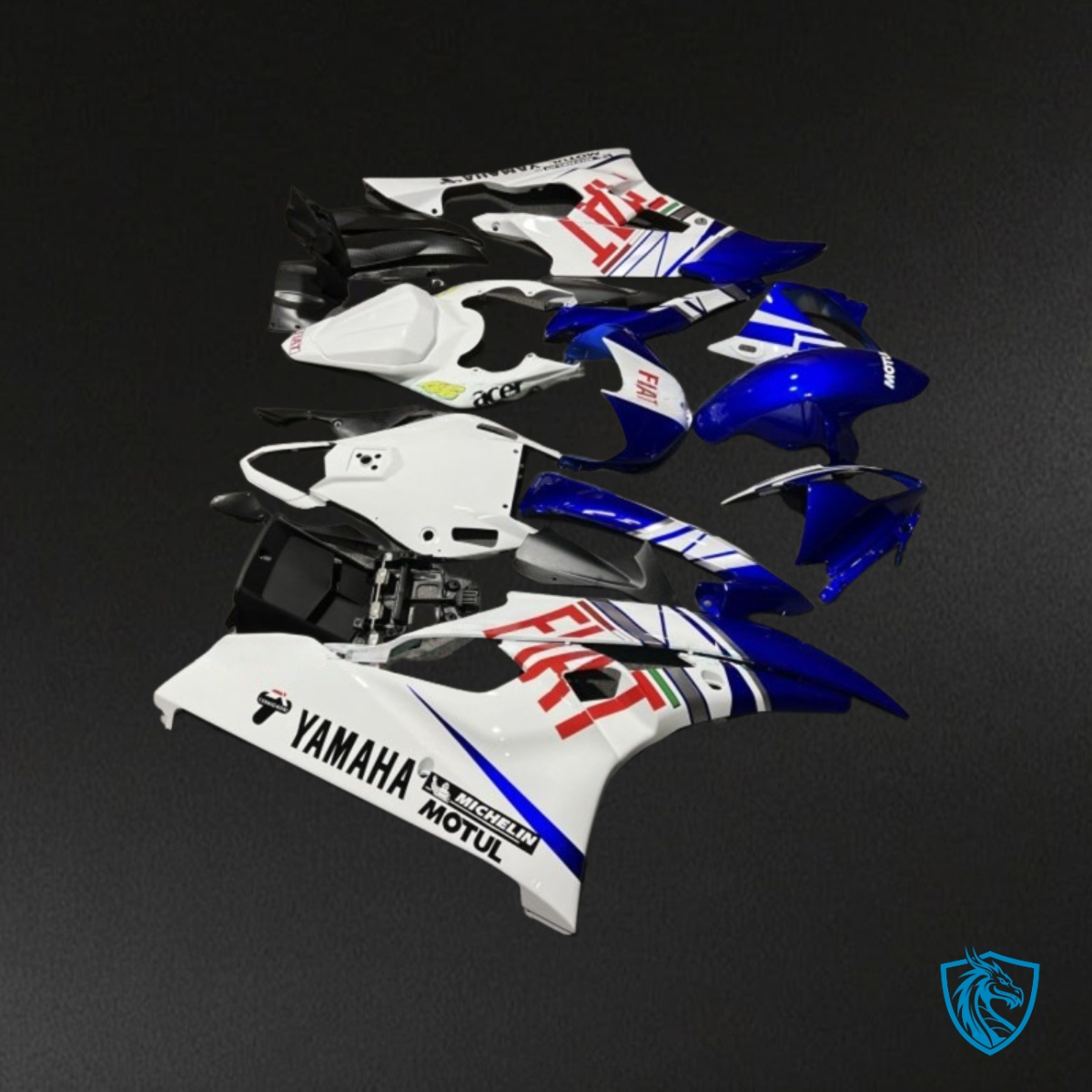 Yamaha YZF R6 (2006-2007) White & Blue Fairing Kit - Aftermarket ABS Bodywork