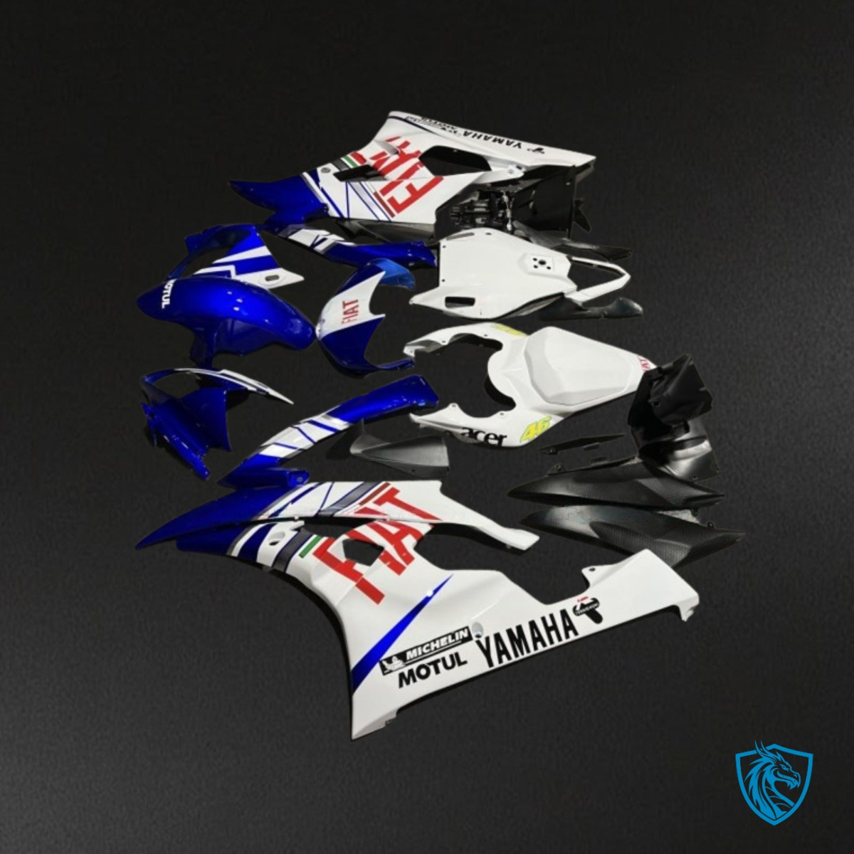 Yamaha YZF R6 (2006-2007) White & Blue Fairing Kit - Aftermarket ABS Bodywork