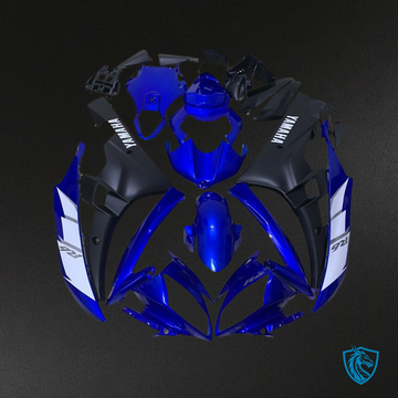 Yamaha YZF R6 (2006-2007) Blue, Black & White - Custom ABS Fairing Kit