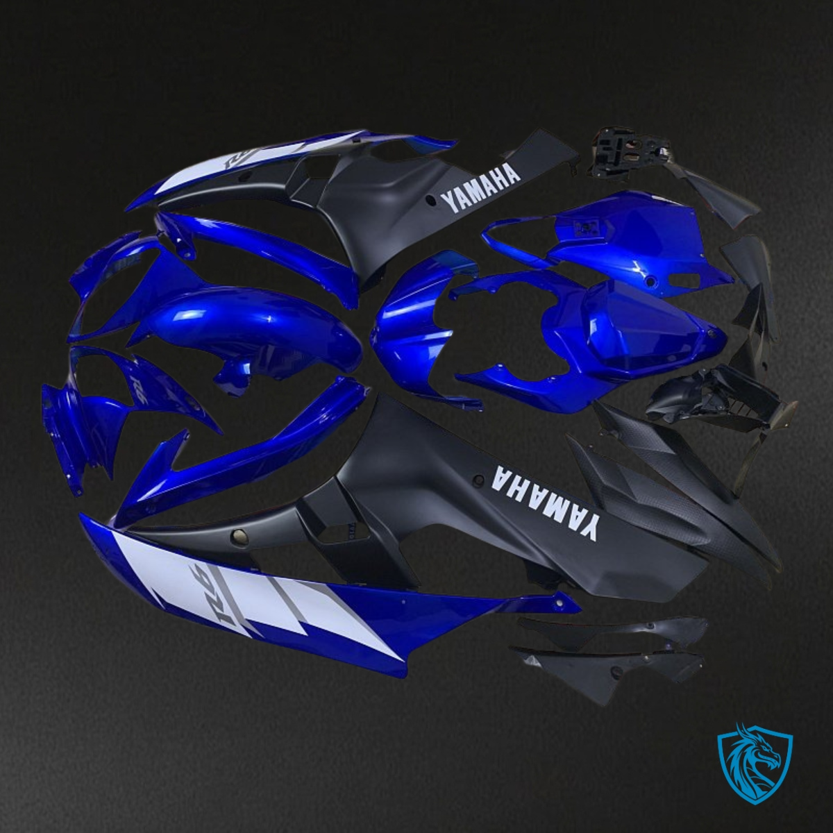 Yamaha YZF R6 (2006-2007) Blue, Black & White - Custom ABS Fairing Kit