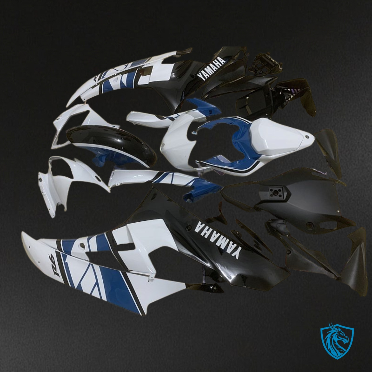 Yamaha YZF R6 (2006-2007) White & Blue Fairings Kit | ABS Bodywork