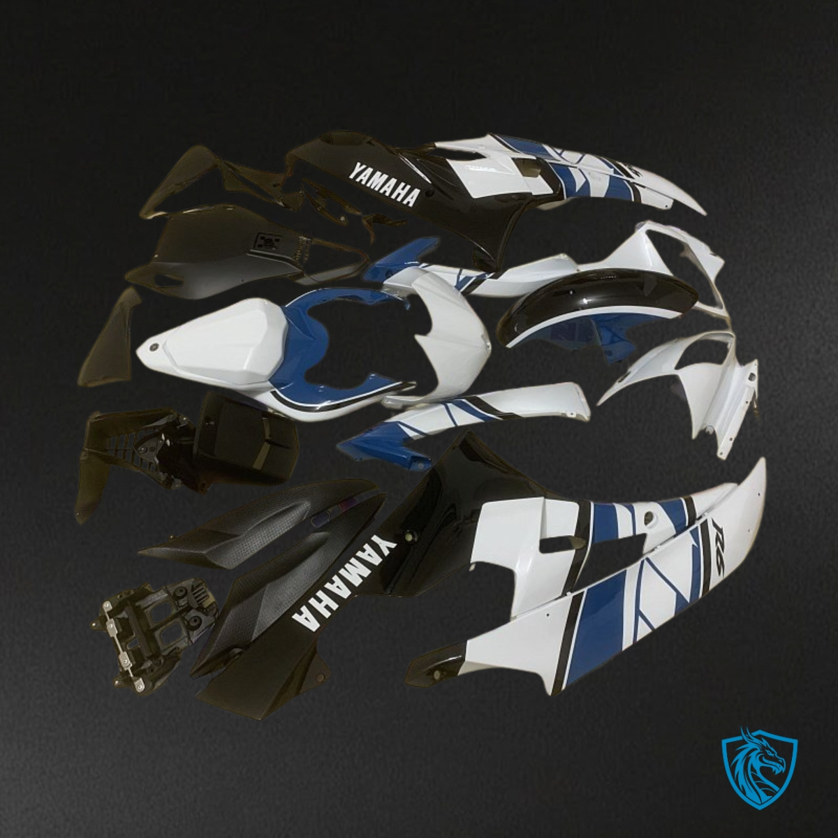 Yamaha YZF R6 (2006-2007) White & Blue Fairings Kit | ABS Bodywork