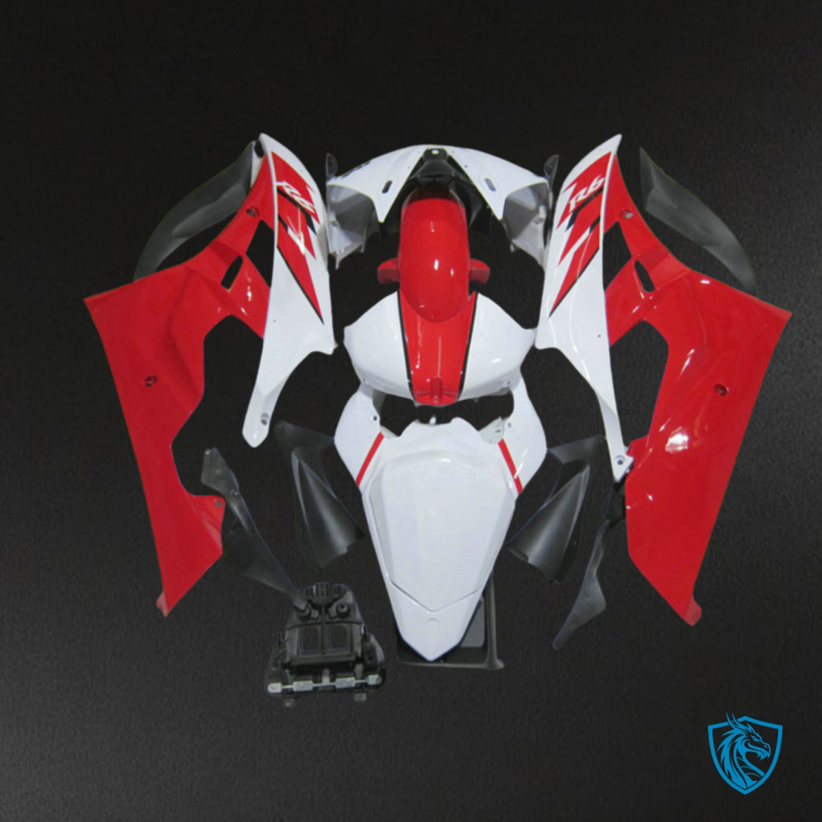 Yamaha YZF R6 (2006-2007) White & Red - MERGEment Motorcycle Fairings Kit