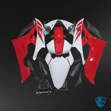 Yamaha YZF R6 (2006-2007) White & Red - MERGEment Motorcycle Fairings Kit