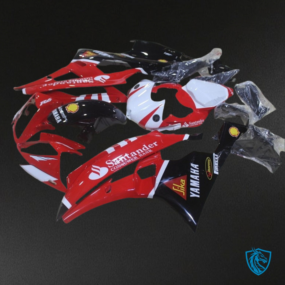 Yamaha YZF R6 (2006-2007) Red, White & Black - MERGEment Motorcycle Fairings Kit