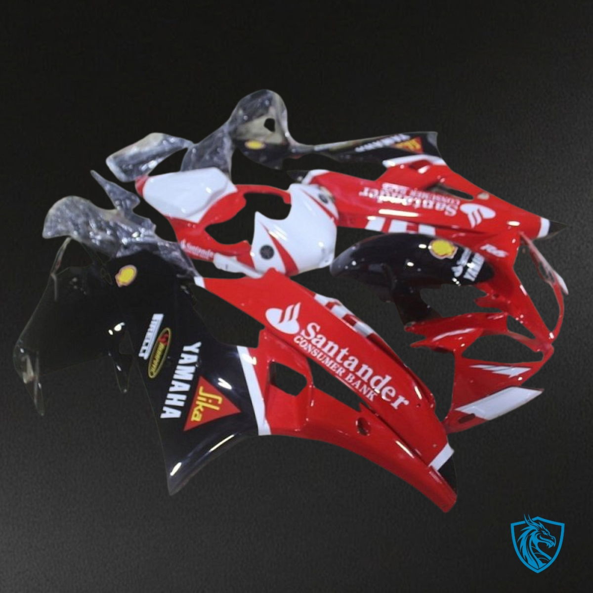 Yamaha YZF R6 (2006-2007) Red, White & Black - MERGEment Motorcycle Fairings Kit
