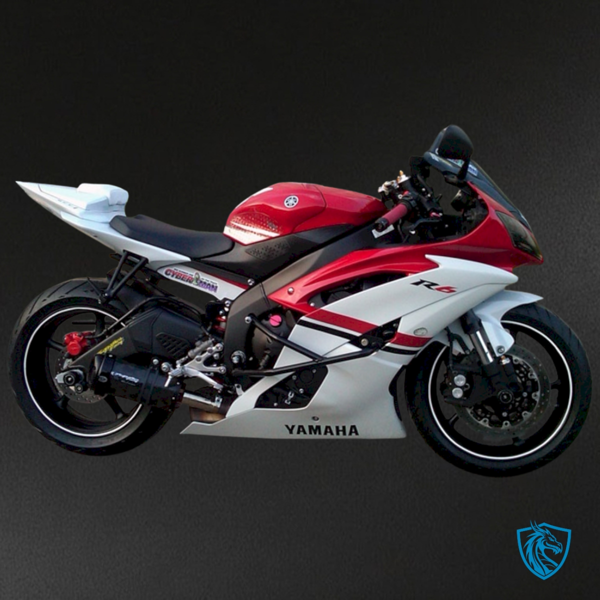 Yamaha YZF R6 (2006-2007) White & Red Stripe - MERGEment Motorcycle Fairings Kit