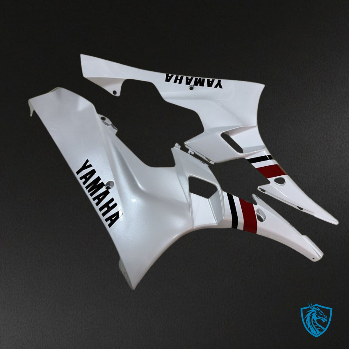Yamaha YZF R6 (2006-2007) White & Red Stripe - MERGEment Motorcycle Fairings Kit