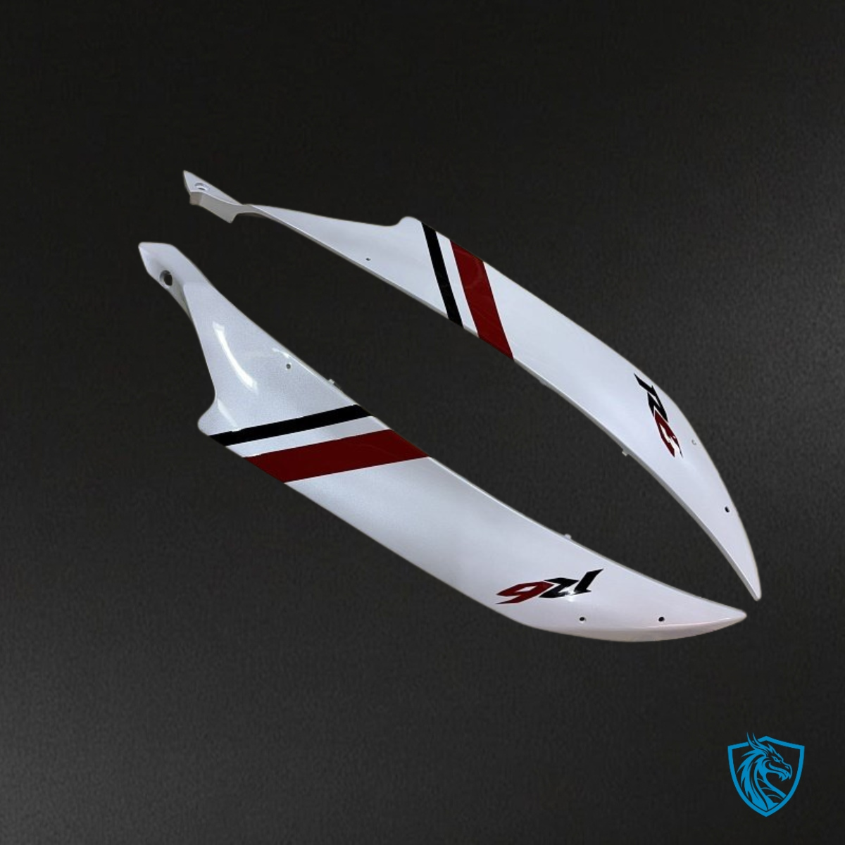 Yamaha YZF R6 (2006-2007) White & Red Stripe - MERGEment Motorcycle Fairings Kit