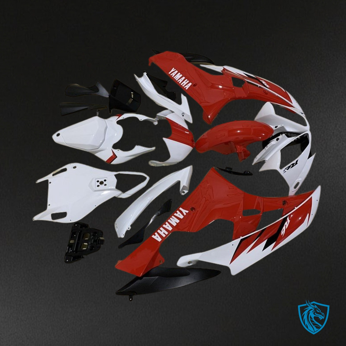 Yamaha YZF R6 (2006-2007) Red & White Fairing Kit - Aftermarket ABS Bodywork