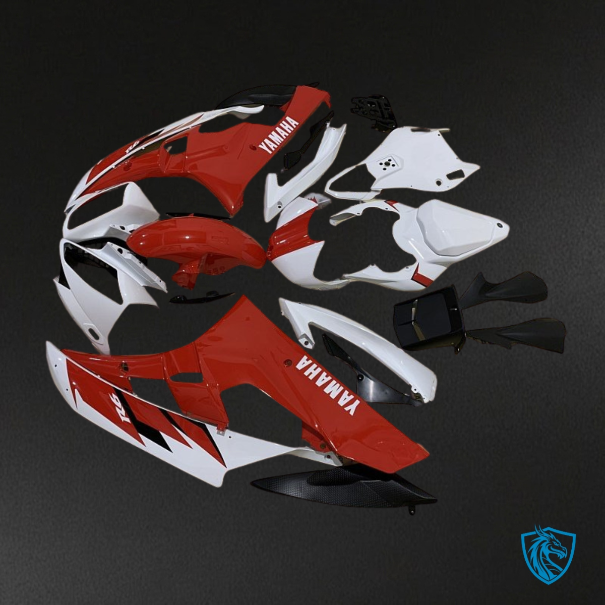Yamaha YZF R6 (2006-2007) Red & White Fairing Kit - Aftermarket ABS Bodywork