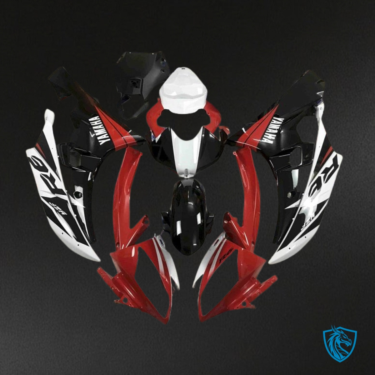 Yamaha YZF R6 (2006-2007) Red, Black & White Fairing Kit - Aftermarket ABS Bodywork