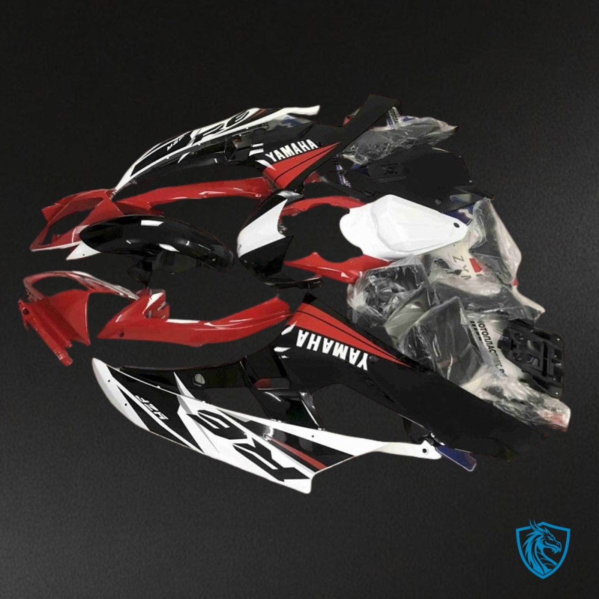 Yamaha YZF R6 (2006-2007) Red, Black & White Fairing Kit - Aftermarket ABS Bodywork