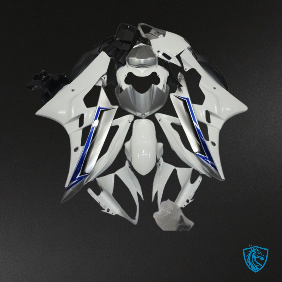 Yamaha YZF R6 (2006-2007) White & Blue with Stripe Fairing Kit | ABS Bodywork