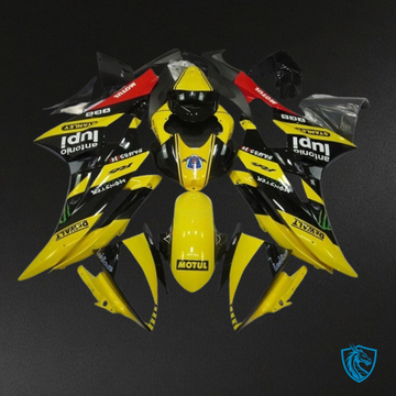 Yamaha YZF R6 (2006-2007) Yellow & Black with White Logo - MERGEment Motorcycle Fairings Kit
