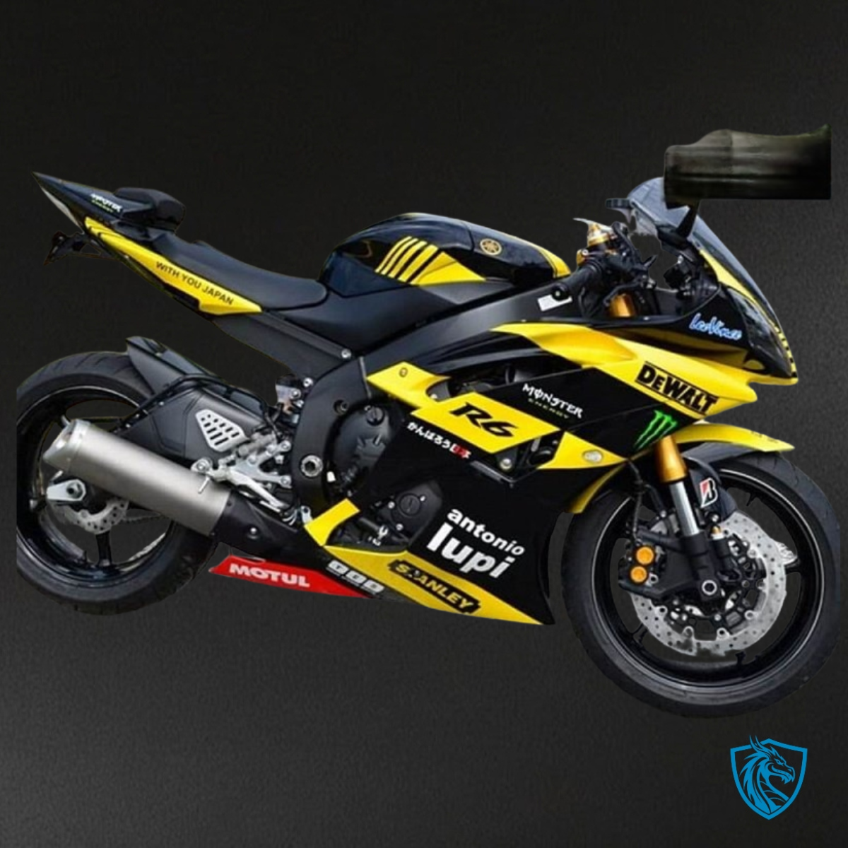 Yamaha YZF R6 (2006-2007) Yellow & Black with White Logo - MERGEment Motorcycle Fairings Kit