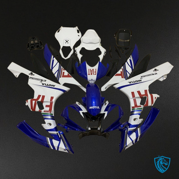 Yamaha YZF R6 (2006-2007) White & Blue Fiat Fairings Kit | ABS Bodywork